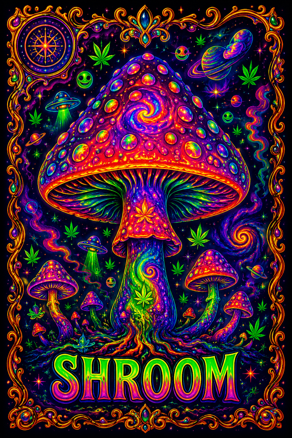 Carta Shroom de Bong Shroom High Vibe Boom
